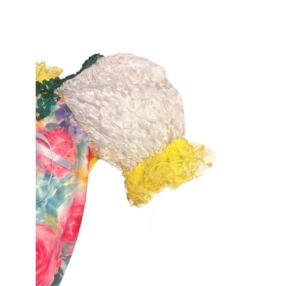 Dansco dance recital jazz tap gymnastics floral lace leotard child’s medium - Picture 2 of 5